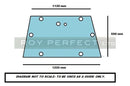 Massey Ferguson 390 Tractor Part- Rear Window Glass (Silver Cab) - Roy Perfect LTD