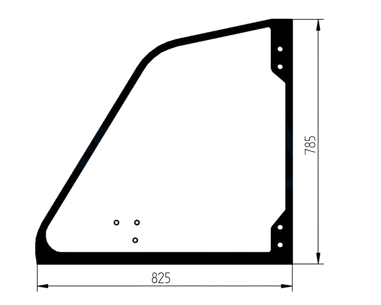 Merlo Top Door Glass