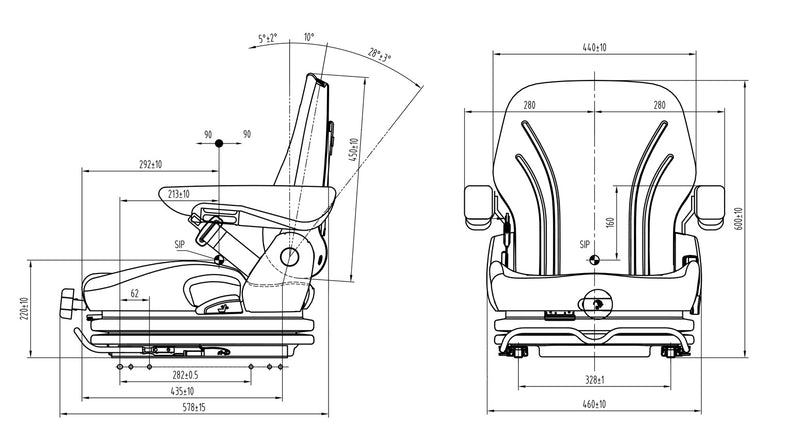 Fork Lift & Dumper PVC Seat RPSEAT17 - Roy Perfect LTD