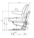 Massey Ferguson 390 Tractor Seat PVC   RPSEAT11 - Roy Perfect LTD