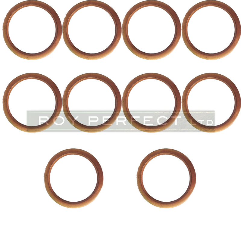Copper Washer Set of 10 (17 x 21 x 1.5) - Roy Perfect LTD