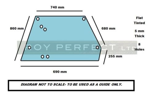 Massey Ferguson 6000 Series Rear Glass Door (6110 Deluxe etc) - Roy Perfect LTD