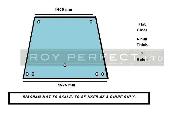 Zetor Glass- Rear Window 53'' & 51'' Holes - Roy Perfect LTD